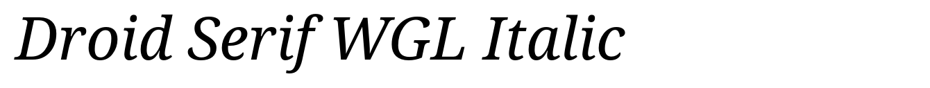 Droid Serif WGL Italic image